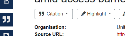 Citation tool button